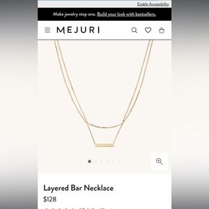 Mejuri Layered Bar necklace. Gold design 18K gold vermeil for long term wear.